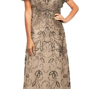 Beautiful Beaded Plus Size Mother of the Bride Gown